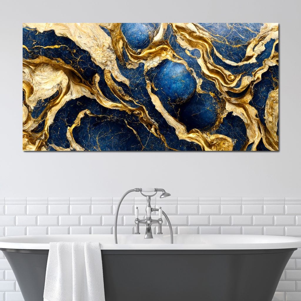 Luxury Abstract Marble in Gold & Blue - Image 18