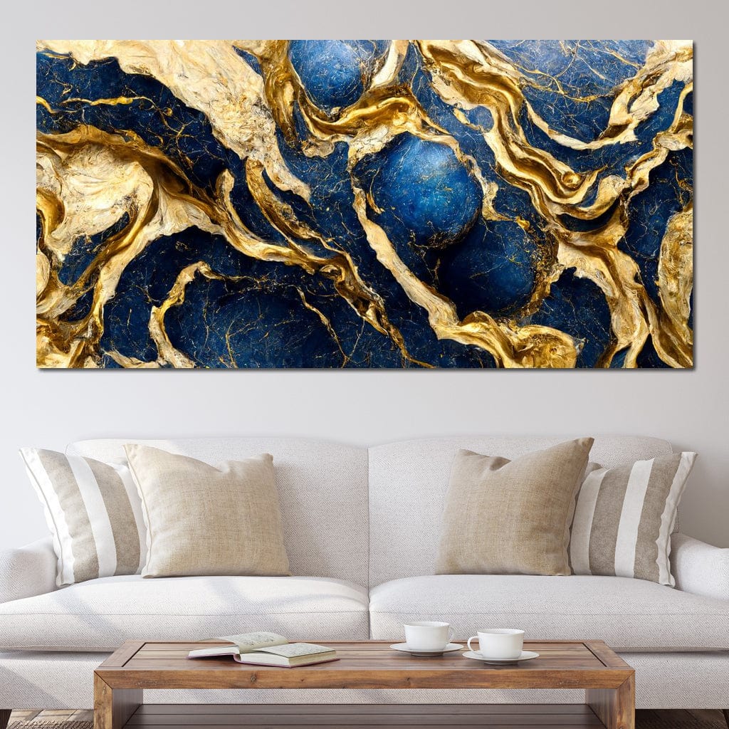 Luxury Abstract Marble in Gold & Blue - Image 19