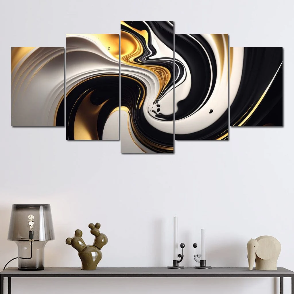 Marble-Lux Collection: Vibrant White & Gold Marble 04 - Image 5