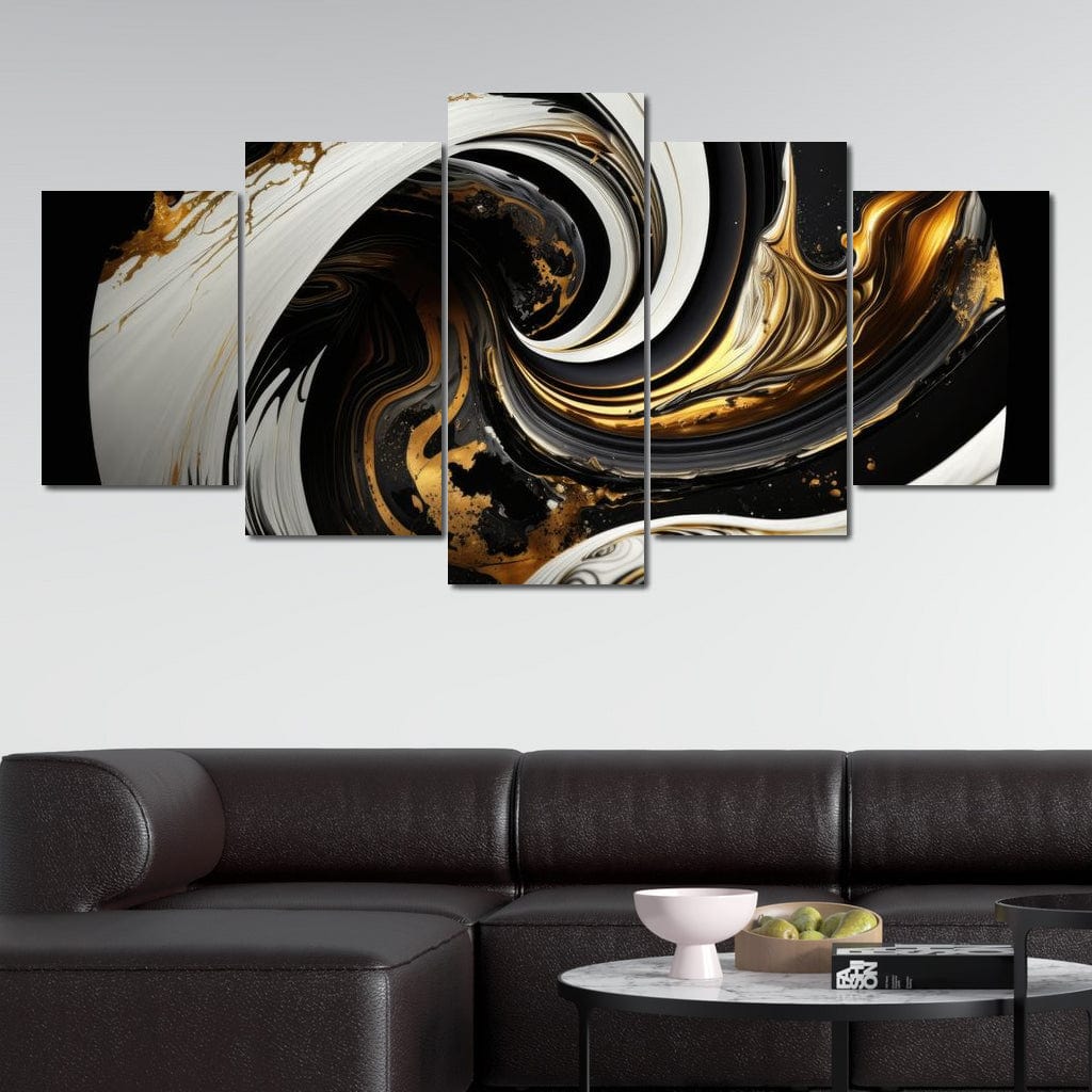 Marble-Lux Collection: Vibrant White & Gold Marble 05 - Image 2