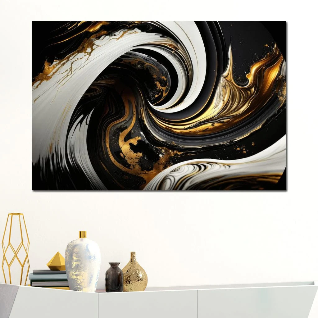 Marble-Lux Collection: Vibrant White & Gold Marble 05 - Image 8
