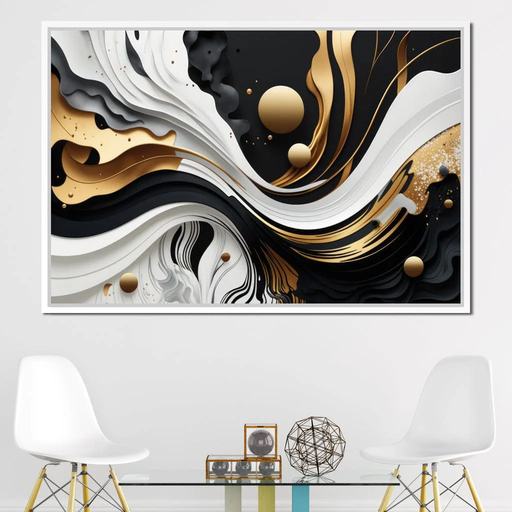 Marble-Lux Collection: Vibrant White & Gold Marble 08 - Image 10