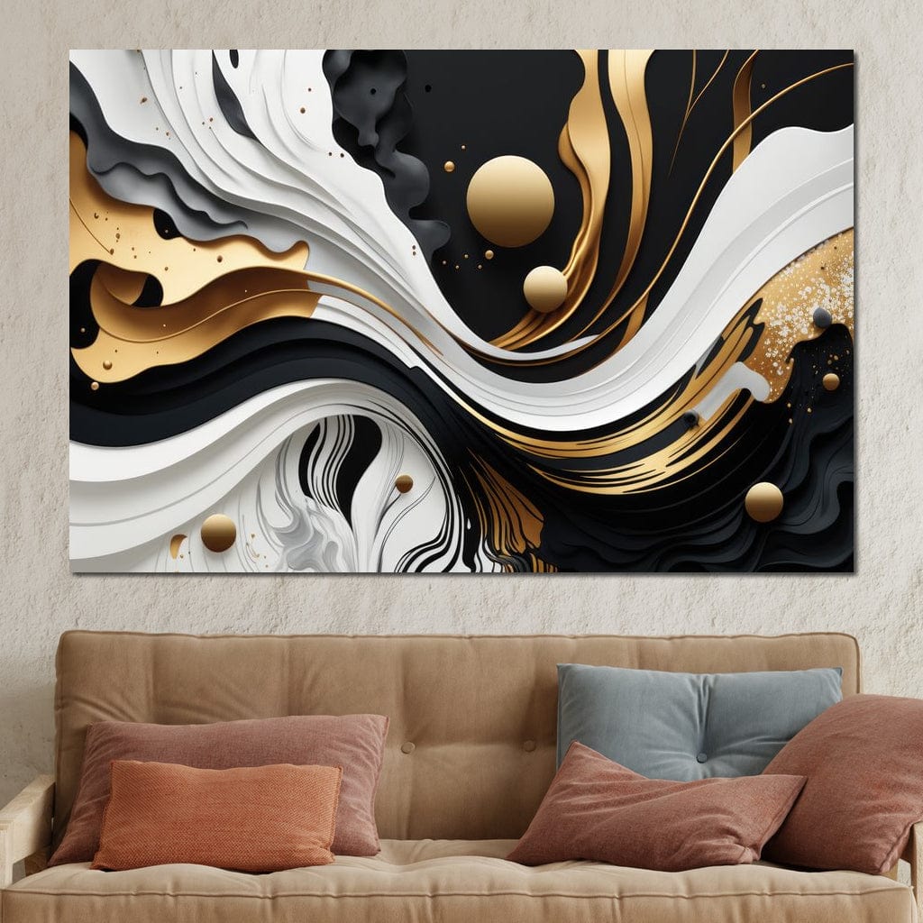 Marble-Lux Collection: Vibrant White & Gold Marble 08 - Image 14