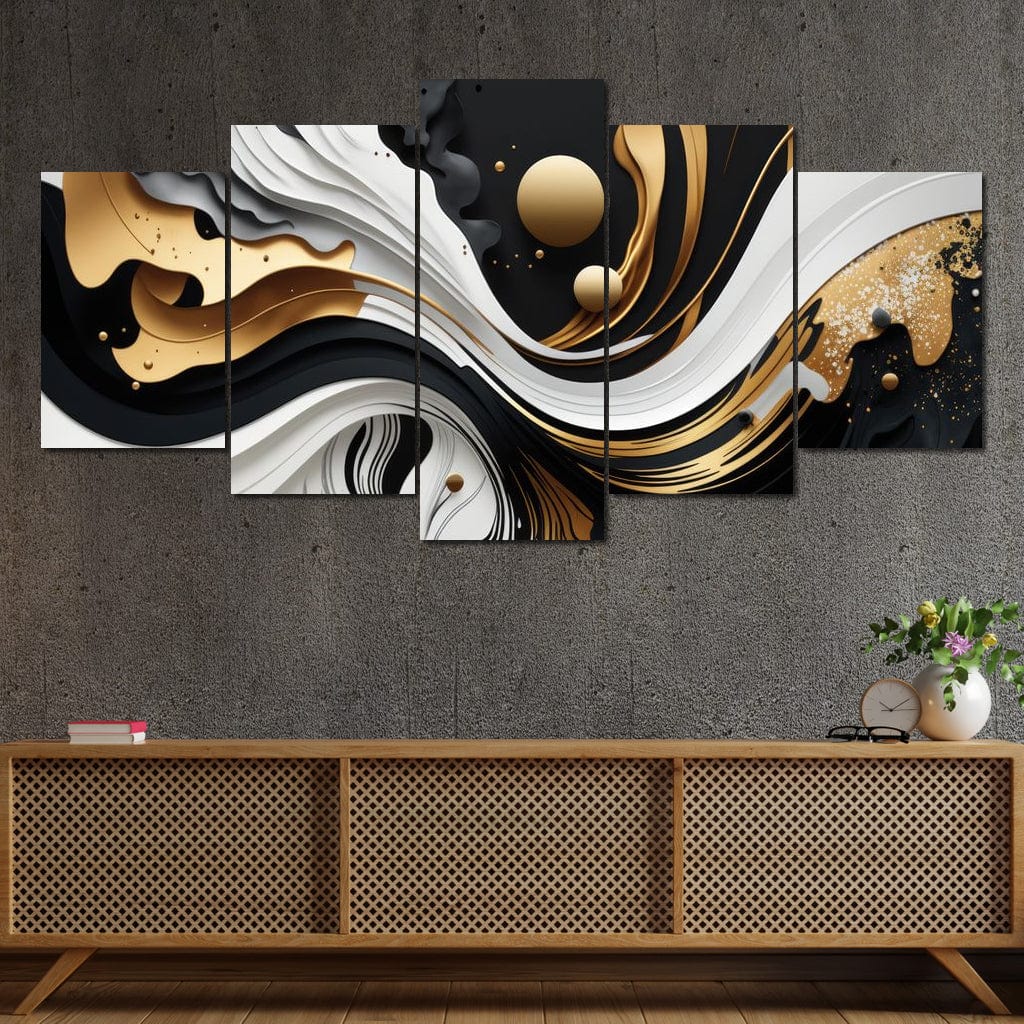 Marble-Lux Collection: Vibrant White & Gold Marble 08 - Image 4
