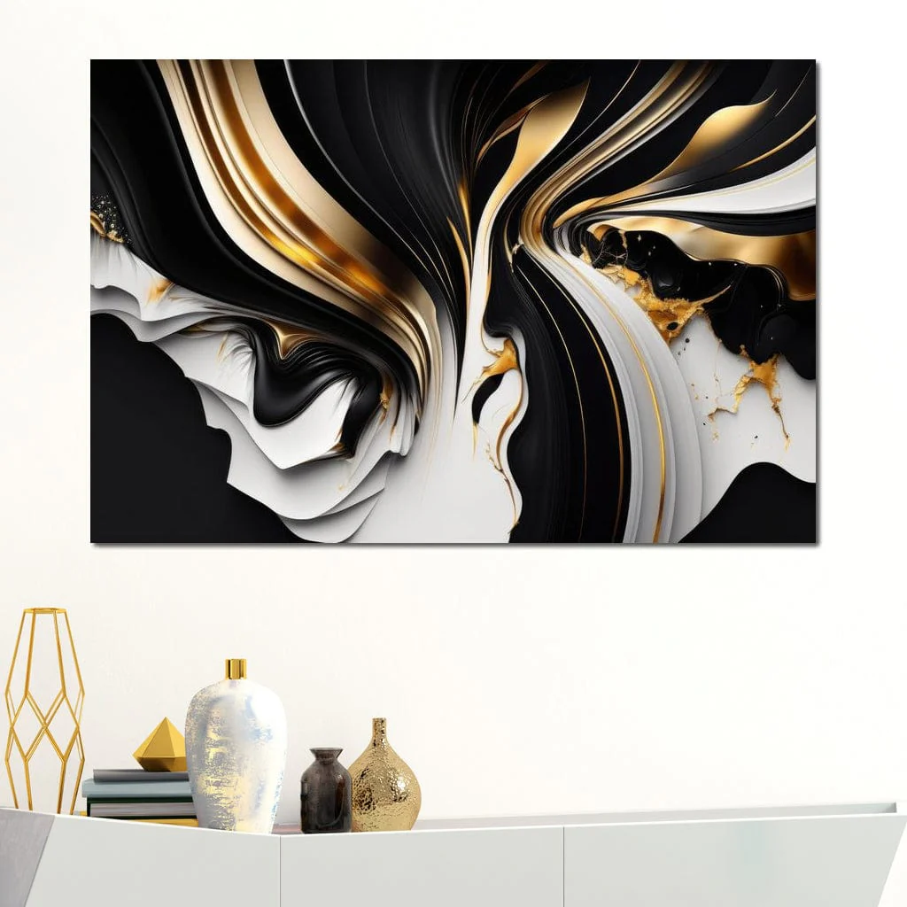 Marble-Lux Collection: Vibrant White & Gold Marble 09 - Image 11
