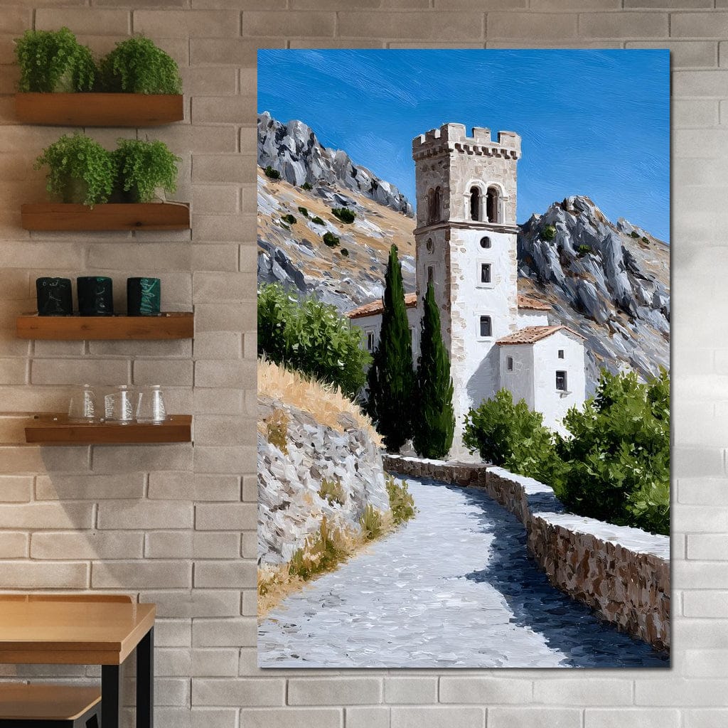 Mediterranean Stone Tower Pathway - Image 11