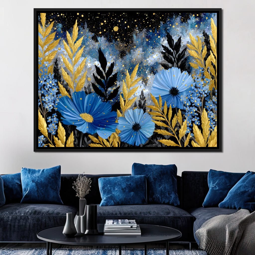 Midnight Blue Cosmos Goldleaf