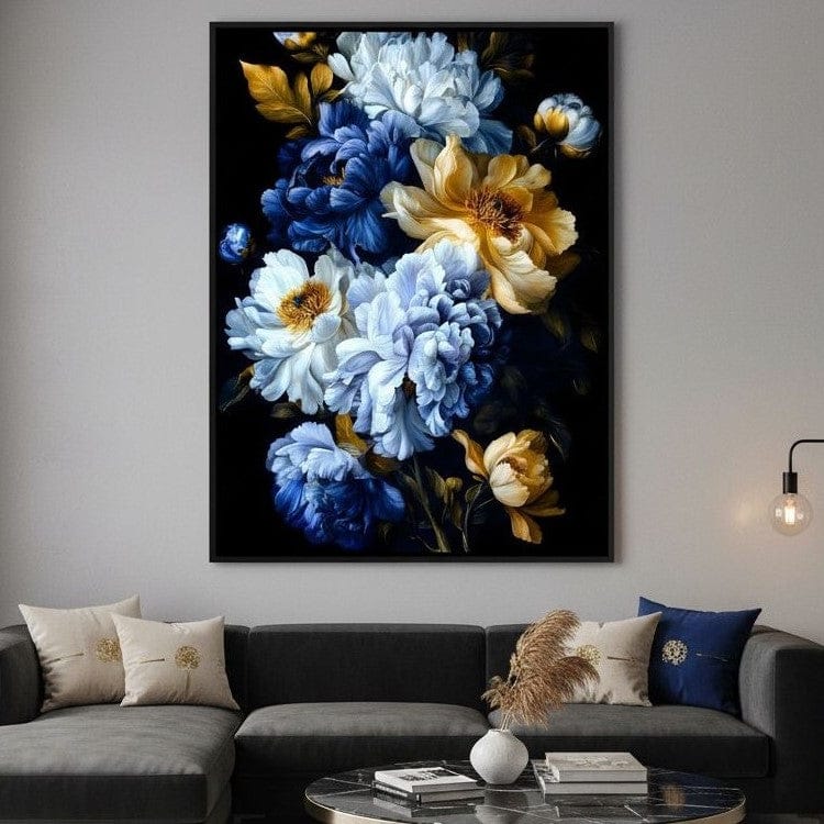 Midnight Golden Floral Peonies - Image 3