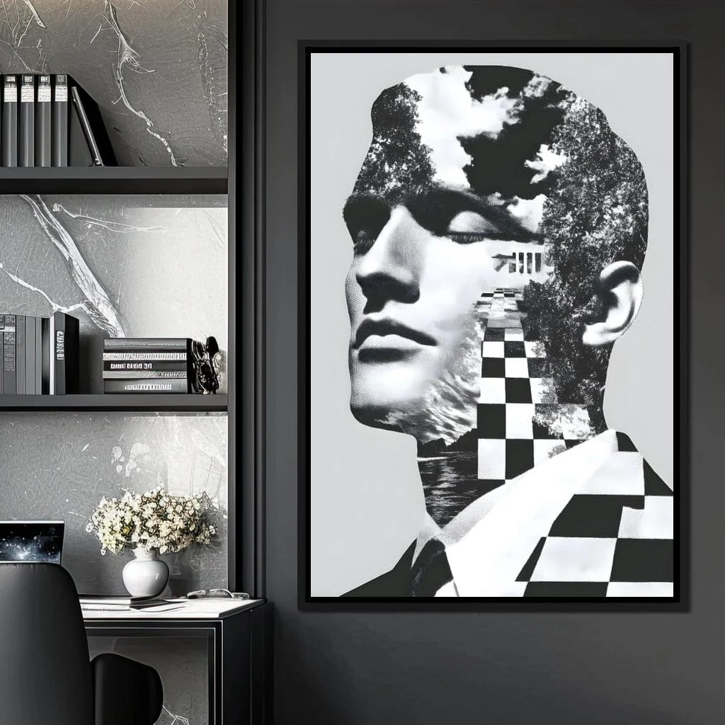 Monochrome Checkerboard Mindscape - Image 13