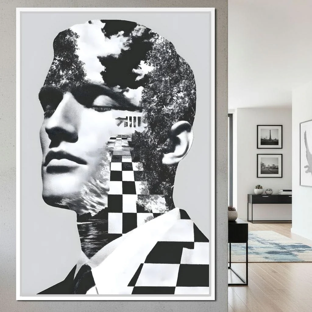 Monochrome Checkerboard Mindscape - Image 4