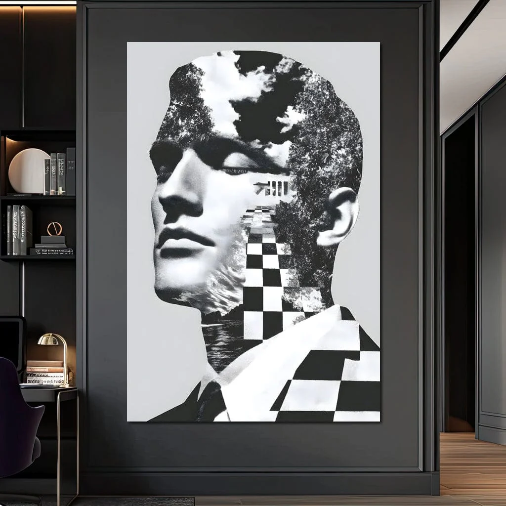 Monochrome Checkerboard Mindscape - Image 9