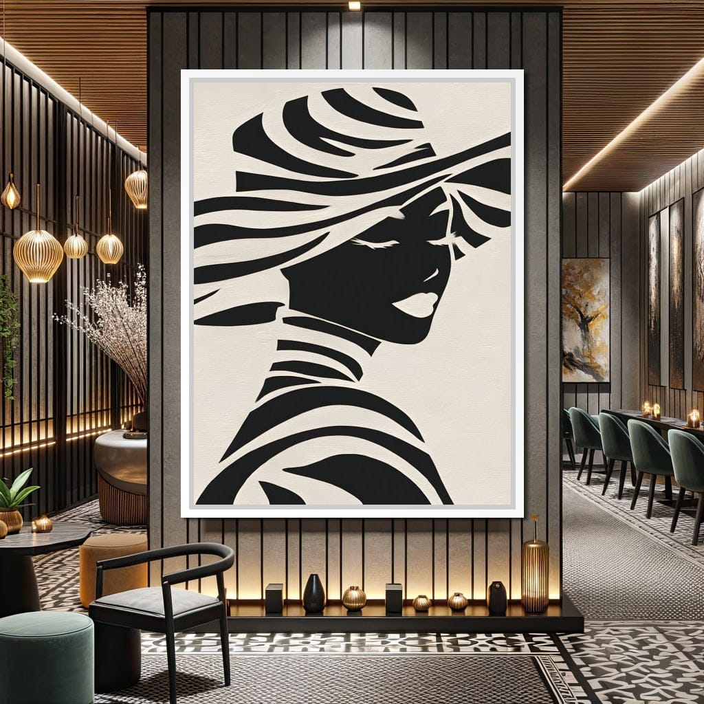 Monochrome Elegance Lady Silhouette - Image 11