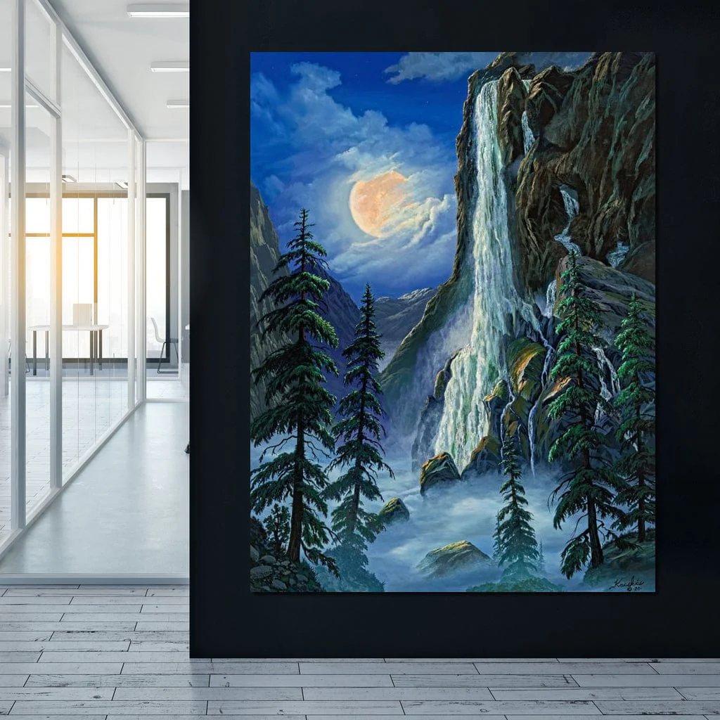 Moonlight Waterfall - Frank Kecskes - Image 6
