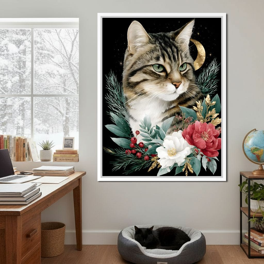 Moonlit Floral Gold Tabby - Image 12
