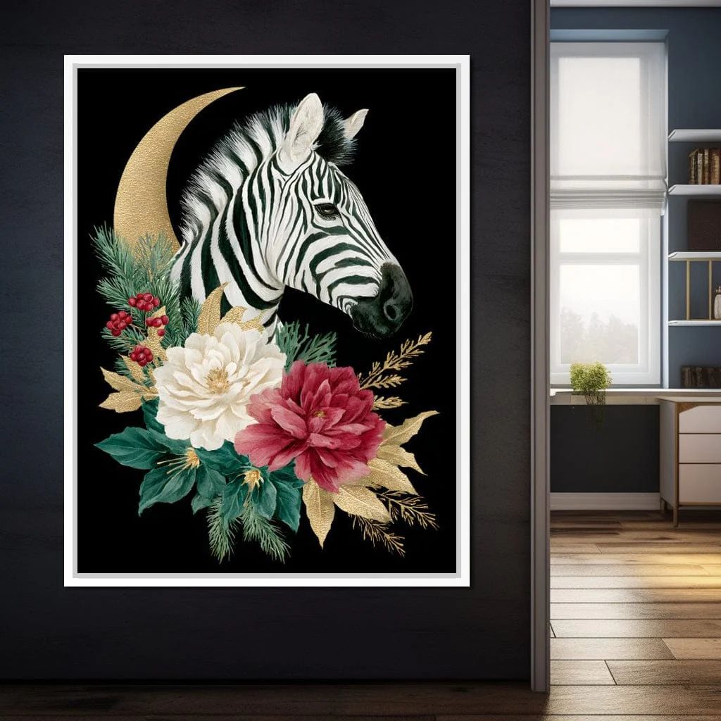 Moonlit Floral Gold Zebra - Image 11
