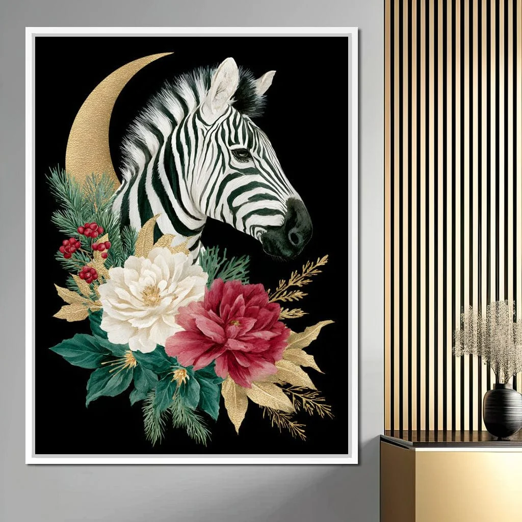 Moonlit Floral Gold Zebra - Image 12
