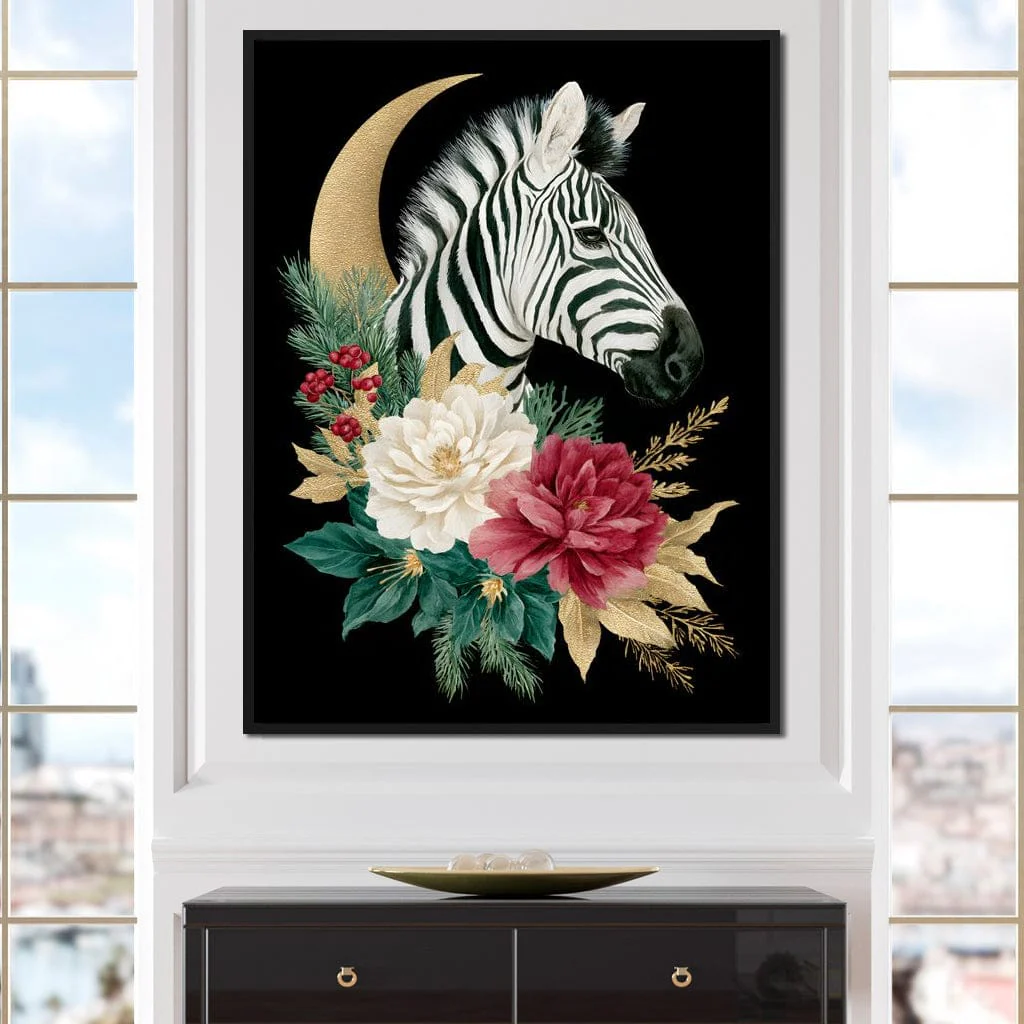 Moonlit Floral Gold Zebra - Image 2
