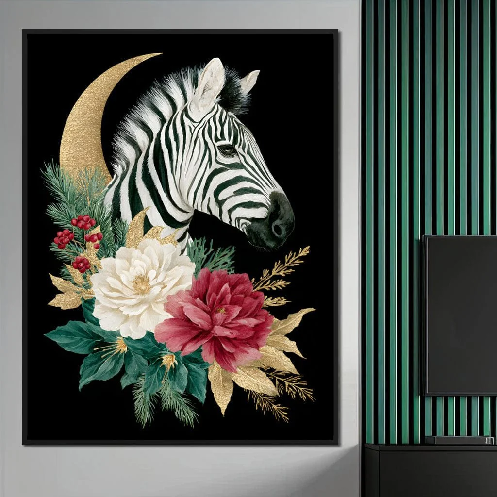 Moonlit Floral Gold Zebra - Image 3