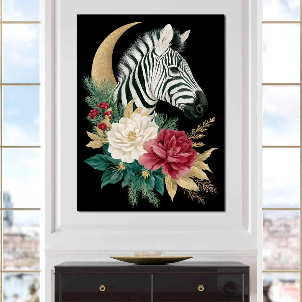 Moonlit Floral Gold Zebra - Image 5