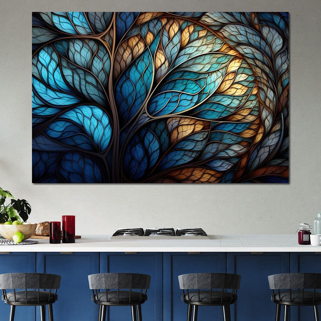 Mosaic Majesty in Beige and Sky Blue - Image 7