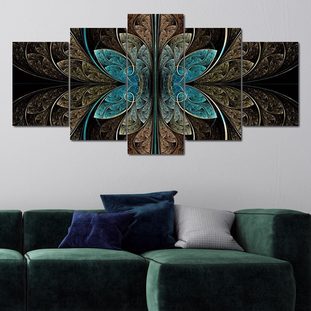 Multicolored Symmetrical Fractal Pattern