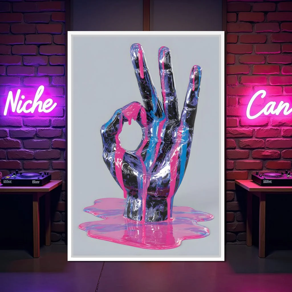 Neon Drip Hand Gesture Fusion - Image 7
