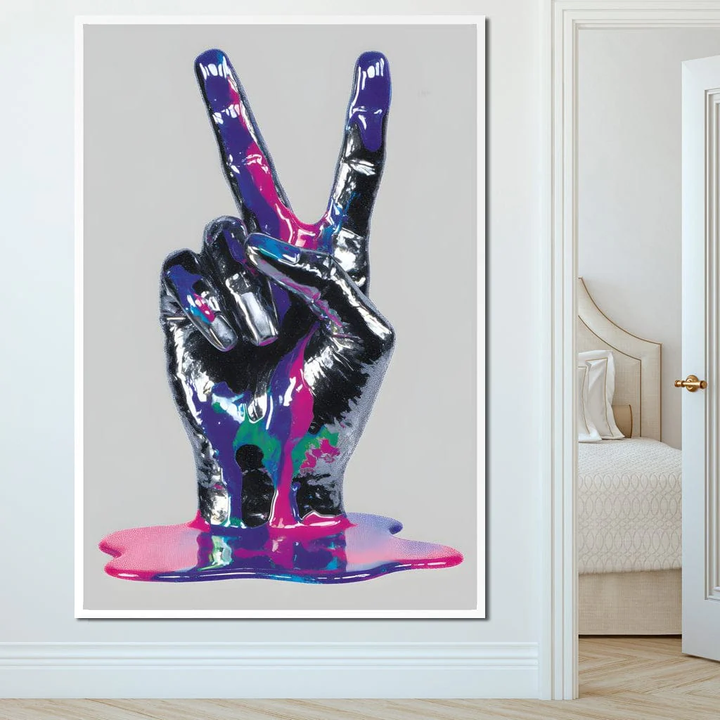 Neon Drip Victory Hand Statement - Image 6