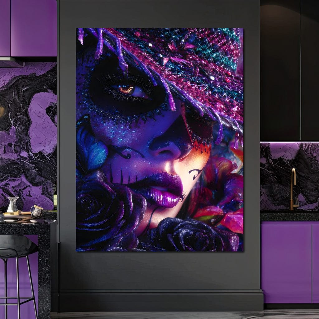 Neon Sugar Skull Rose Beauty - Image 2