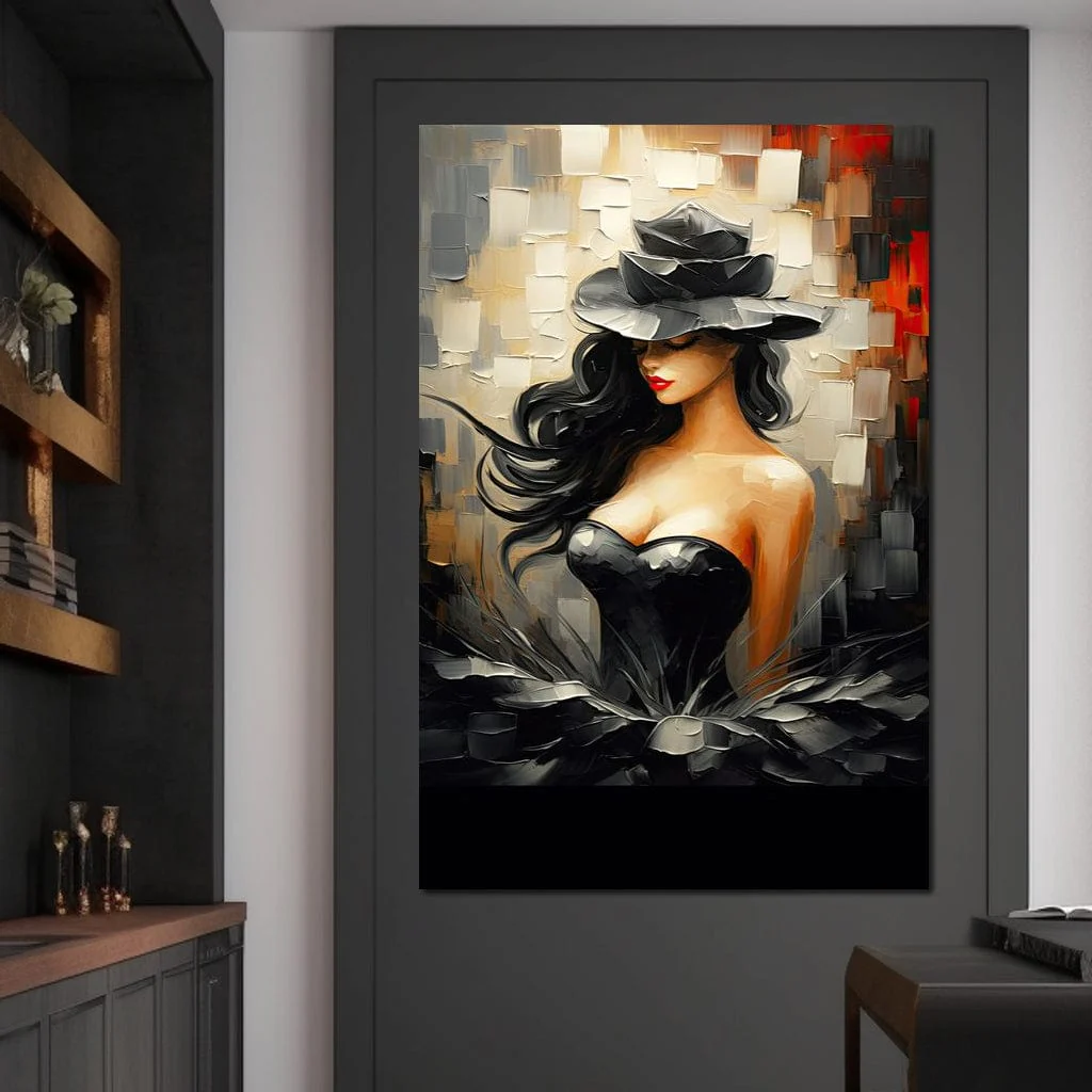 Noir Elegance in Bloom - Image 9