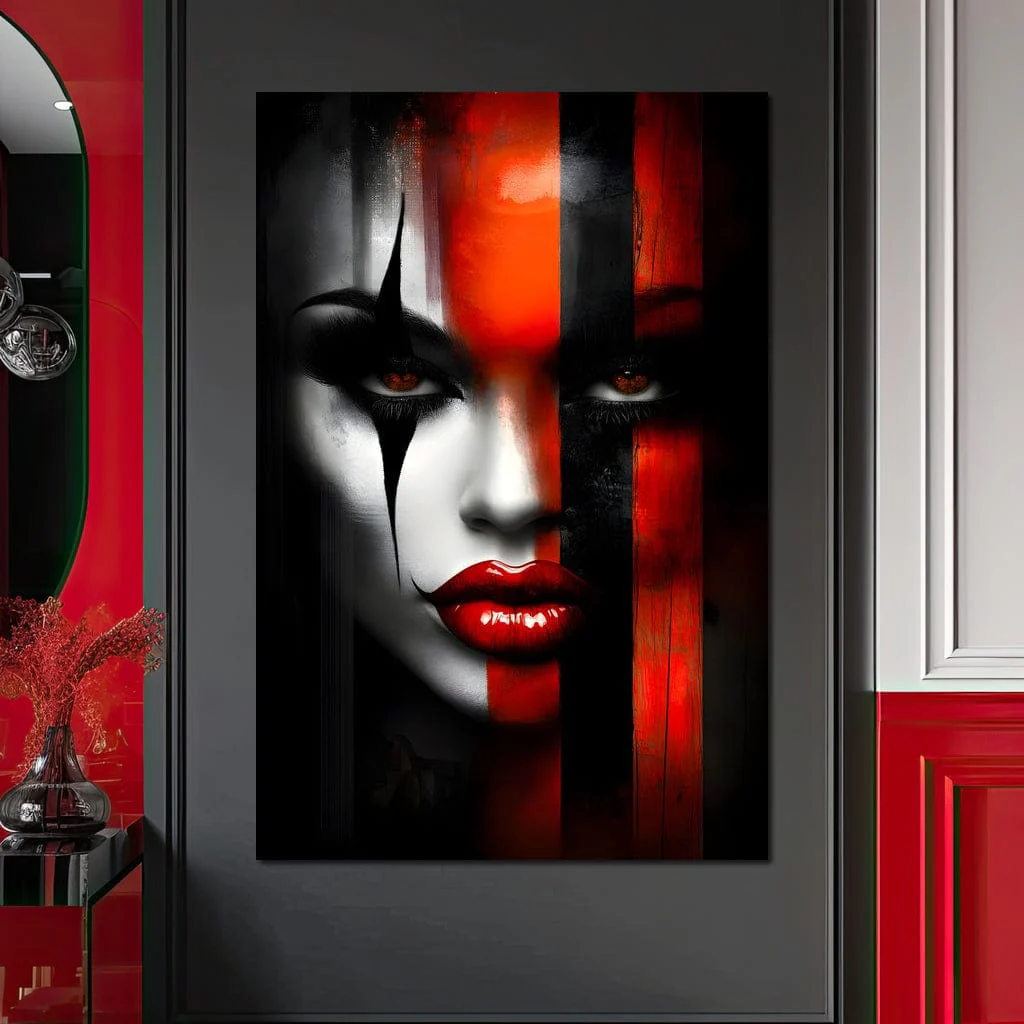 Noir Harlequin Red Stripe Face - Image 10