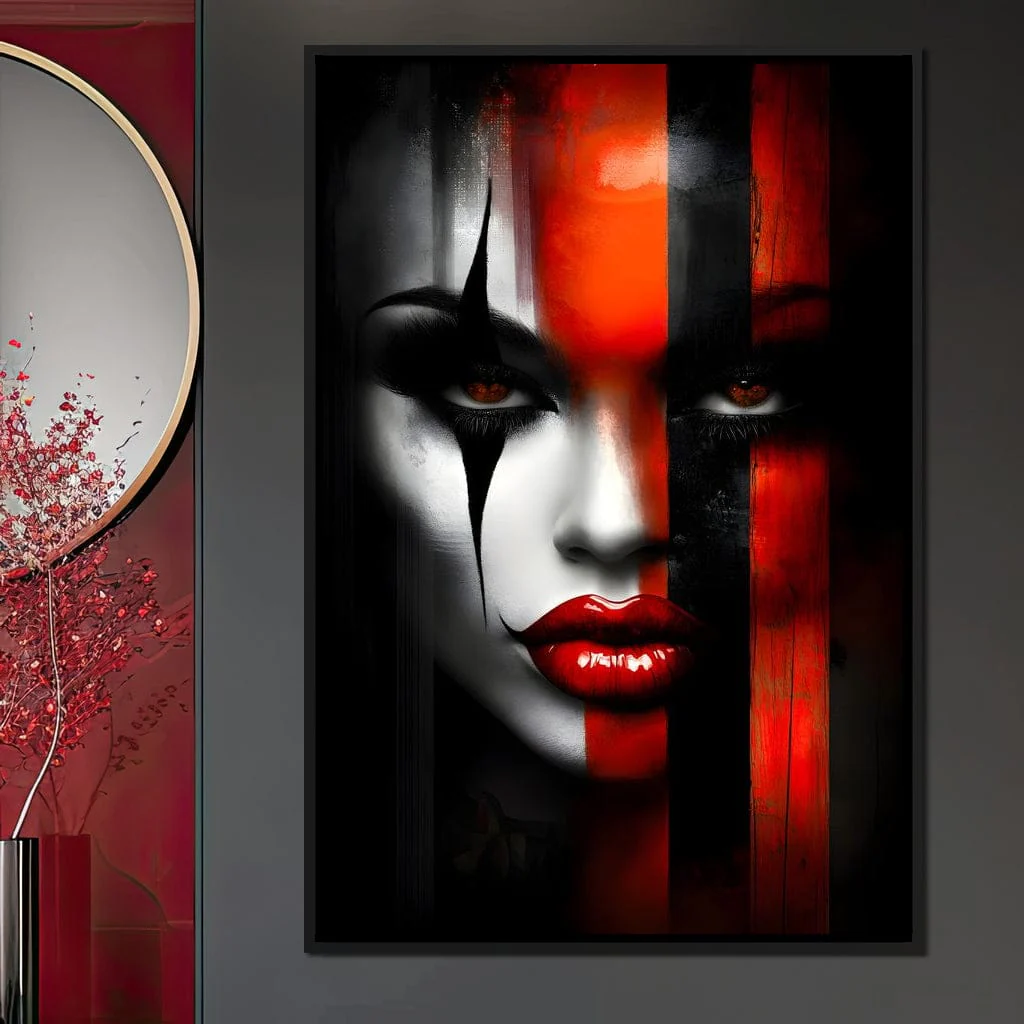 Noir Harlequin Red Stripe Face - Image 11