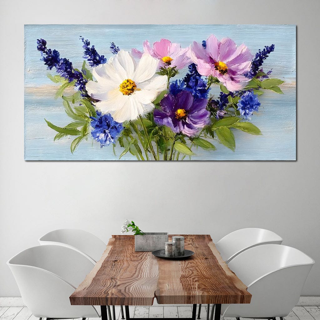 Oil Bouquet Pastel Meadow Flowers - Image 8