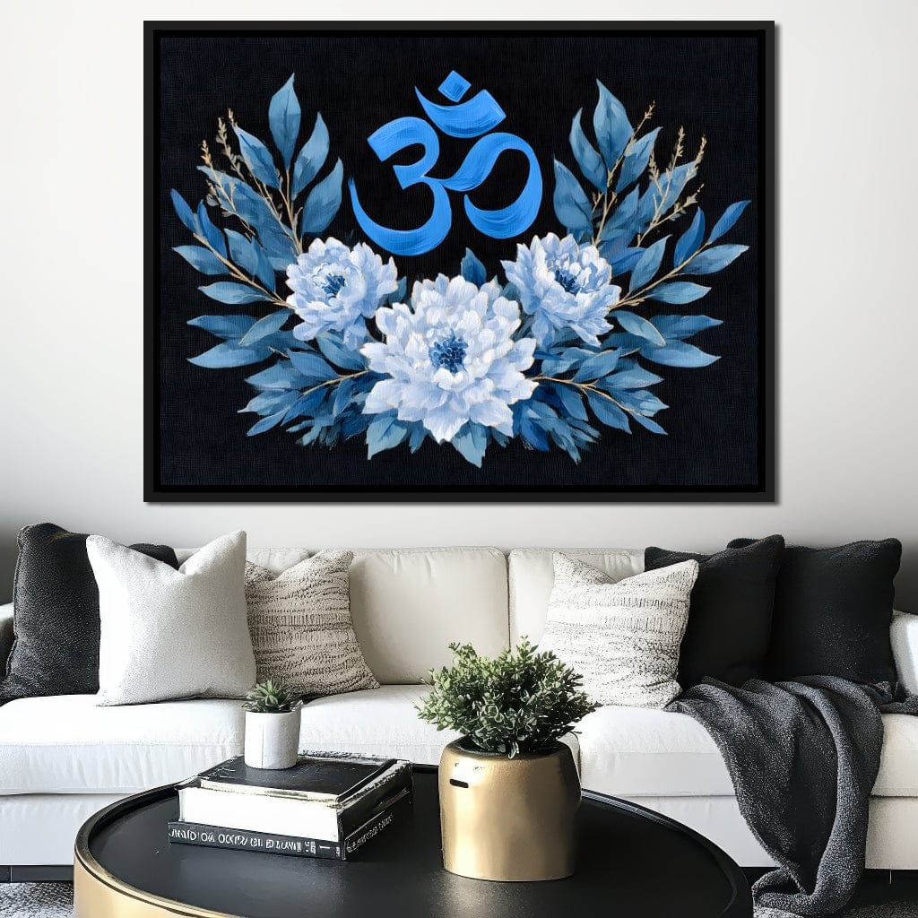 Om Blue Lotus Floral Mandala - Image 5