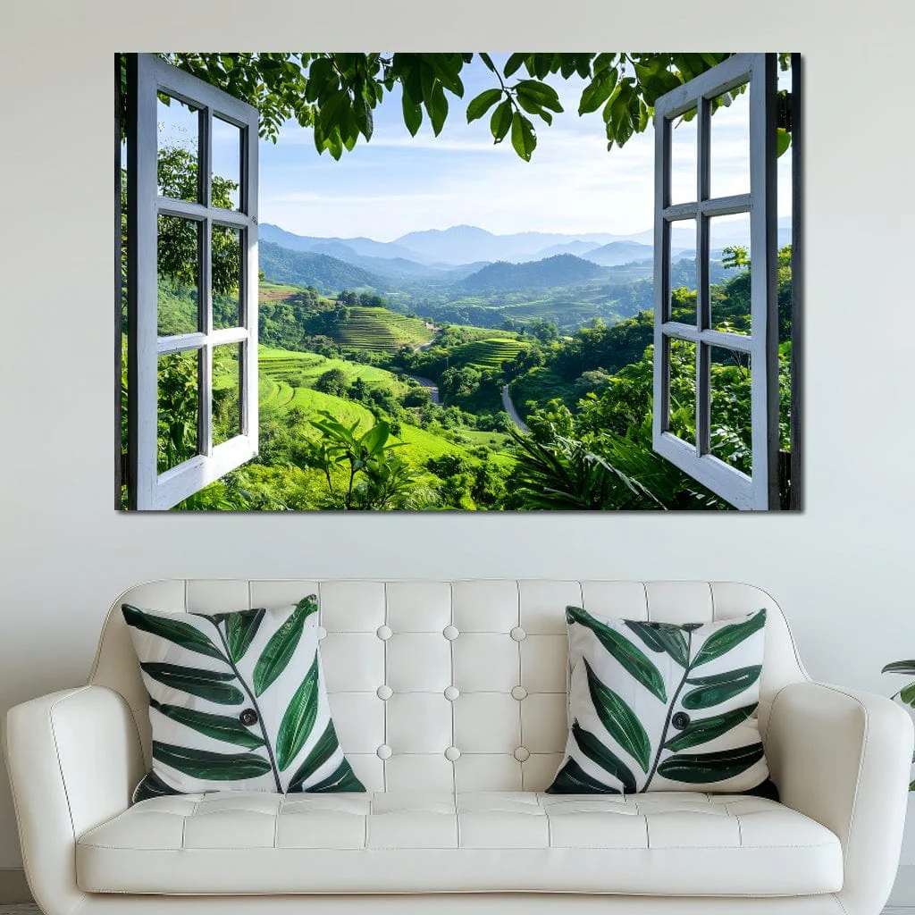 Open Window Over Terraced Valleys - Image 10