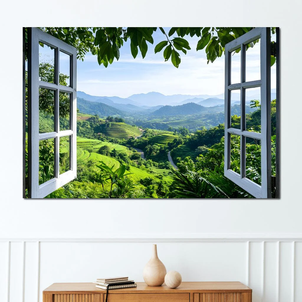 Open Window Over Terraced Valleys - Image 9