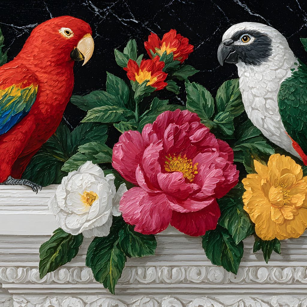 Parrot Blossom Marble Elegance - Image 14