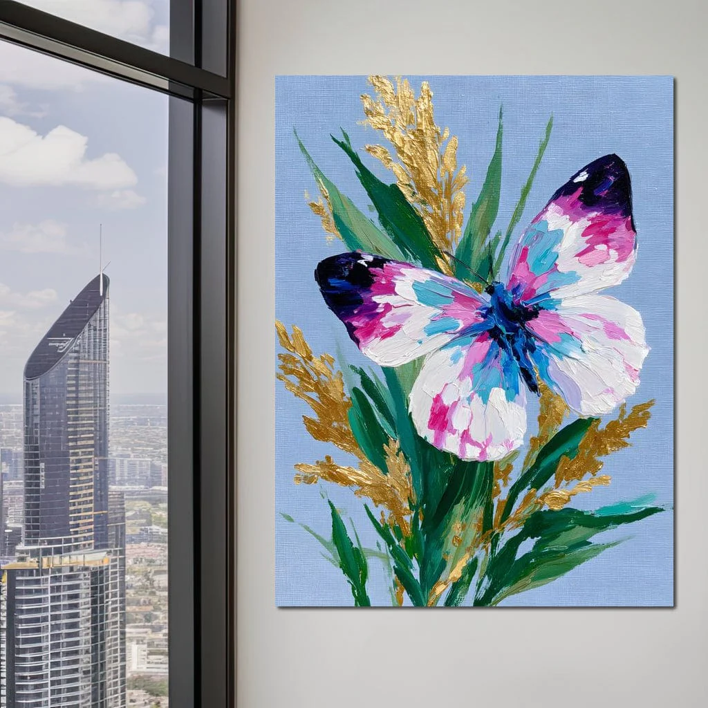 Pastel Butterfly Golden Foliage - Image 4
