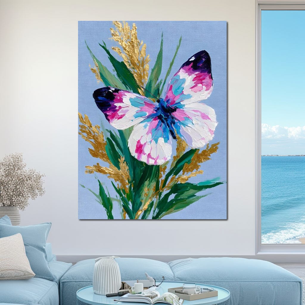 Pastel Butterfly Golden Foliage - Image 5