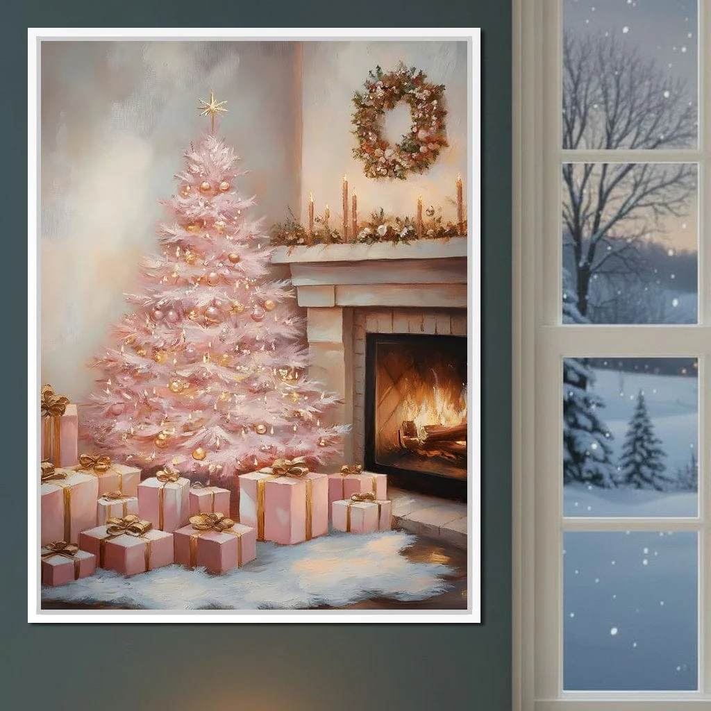 Pastel Yuletide Fireplace Glow - Image 10