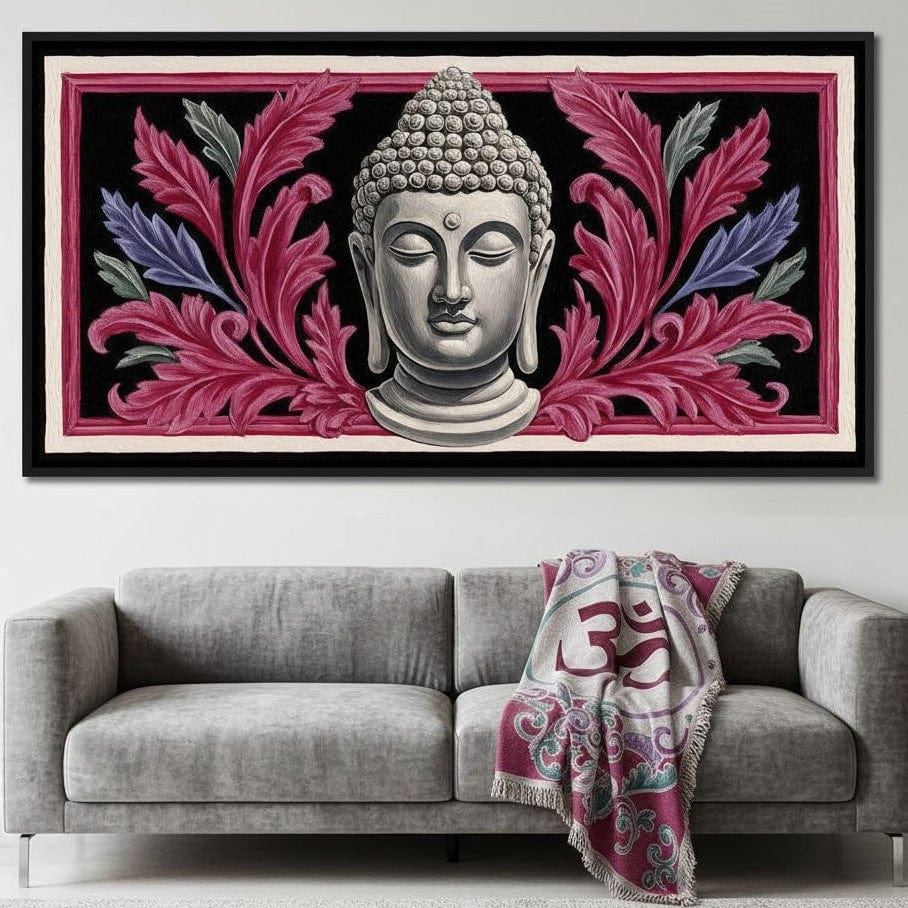 Peaceful Buddha Floral Tranquil Zen