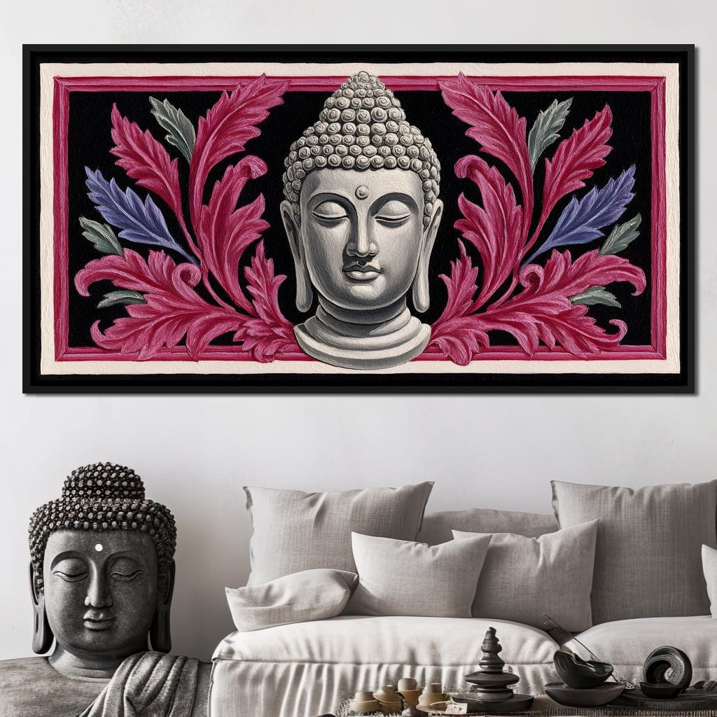 Peaceful Buddha Floral Tranquil Zen - Image 2