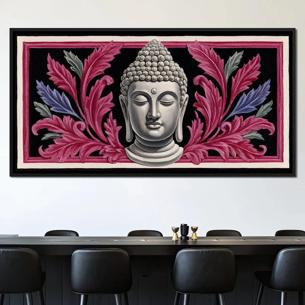 Peaceful Buddha Floral Tranquil Zen - Image 3