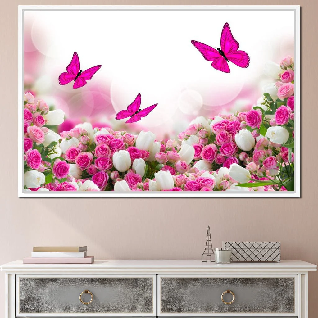 Pink Roses & Butterflies - Image 14