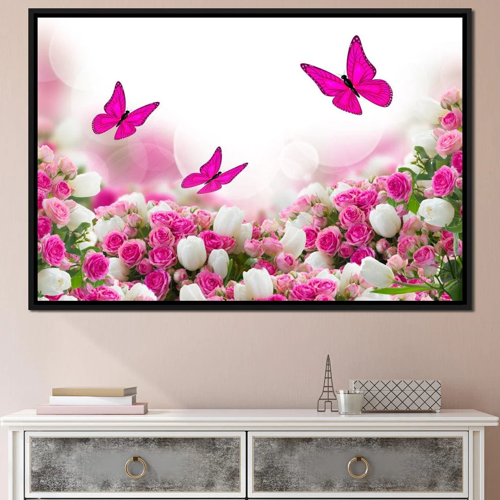 Pink Roses & Butterflies - Image 9