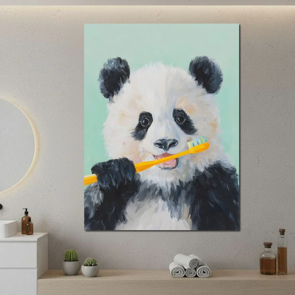 Playful Panda Toothbrush Moment - Image 4