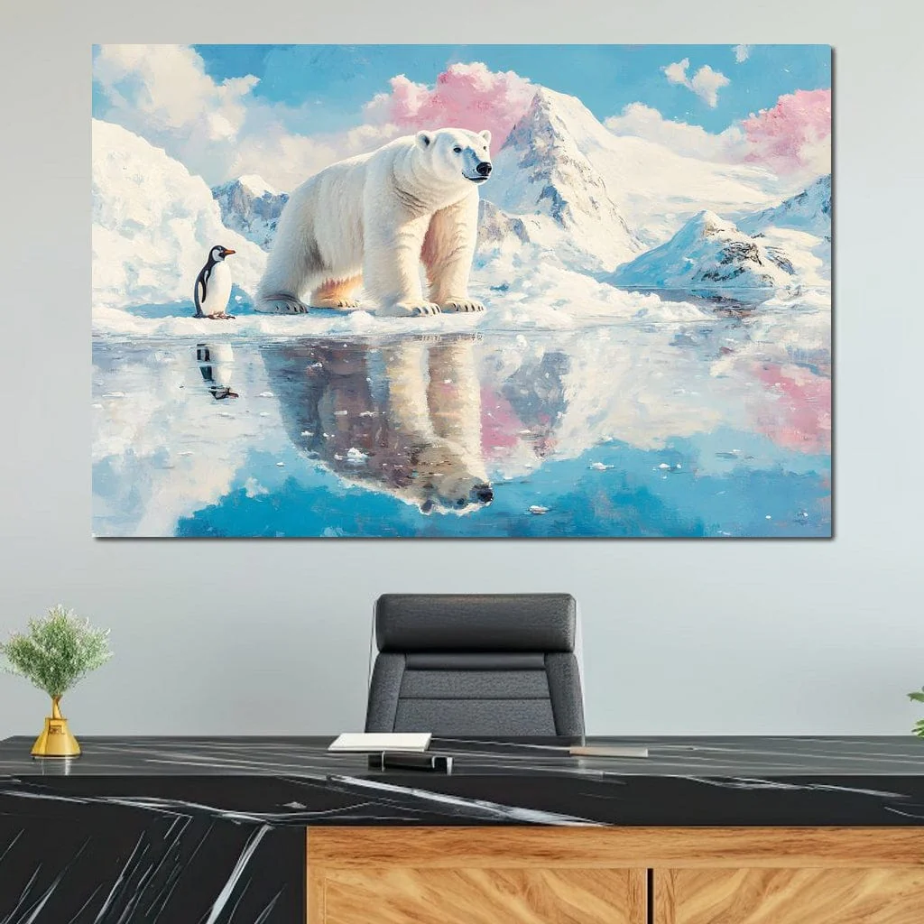 Polar Bears Companions Reflected - Image 10