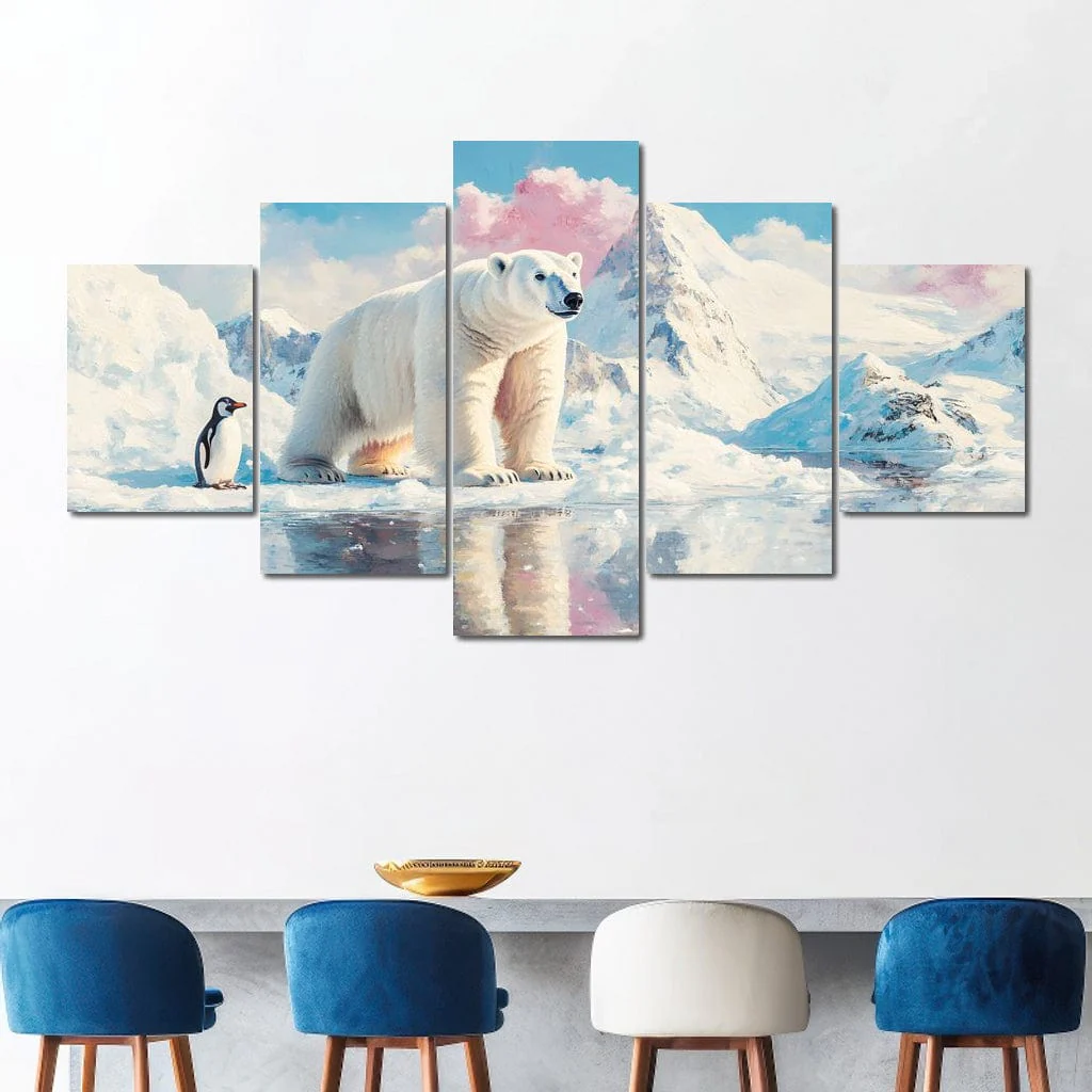 Polar Bears Companions Reflected - Image 11