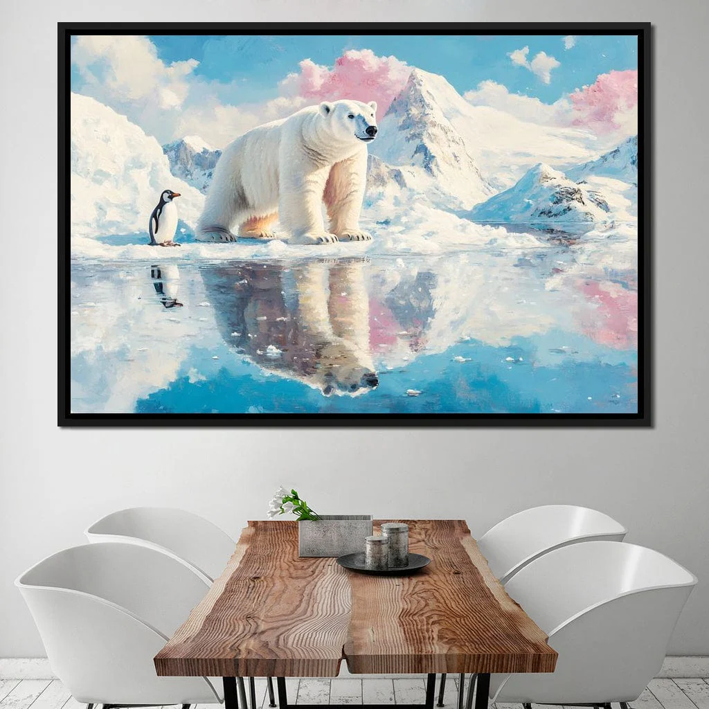 Polar Bears Companions Reflected - Image 3