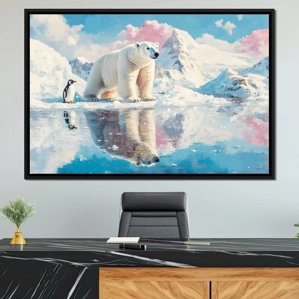 Polar Bears Companions Reflected - Image 4