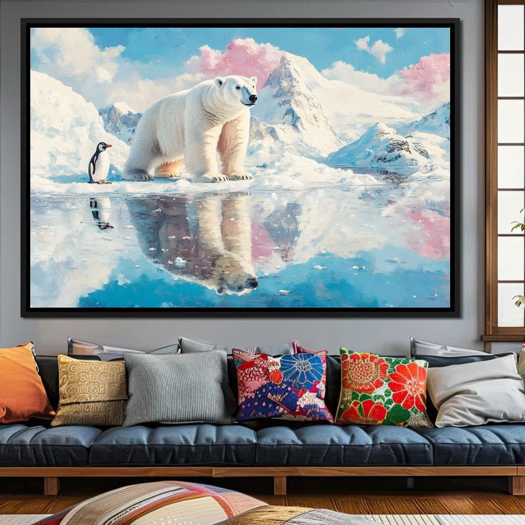 Polar Bears Companions Reflected - Image 5